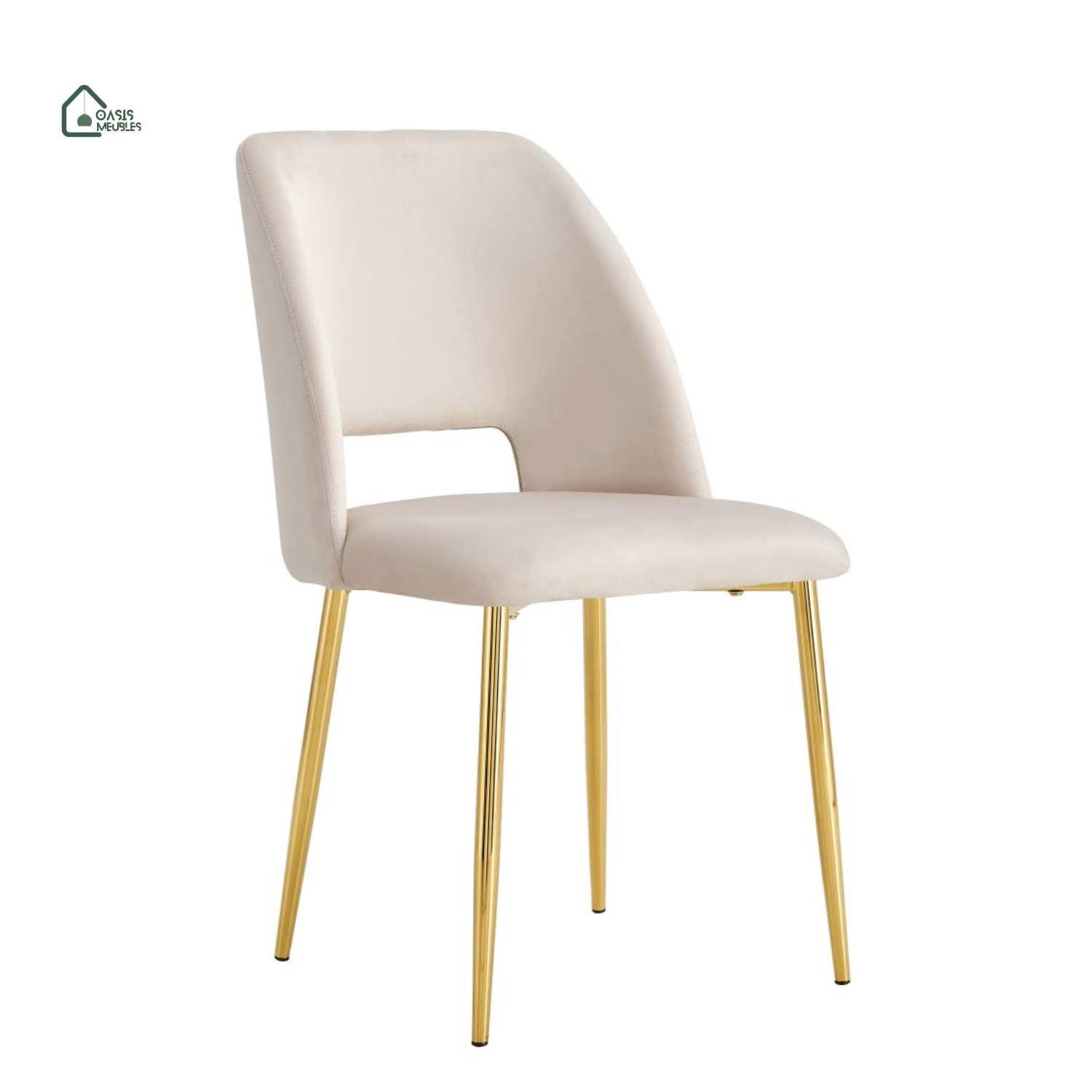 Chaises Ava Gold Velours Taupe