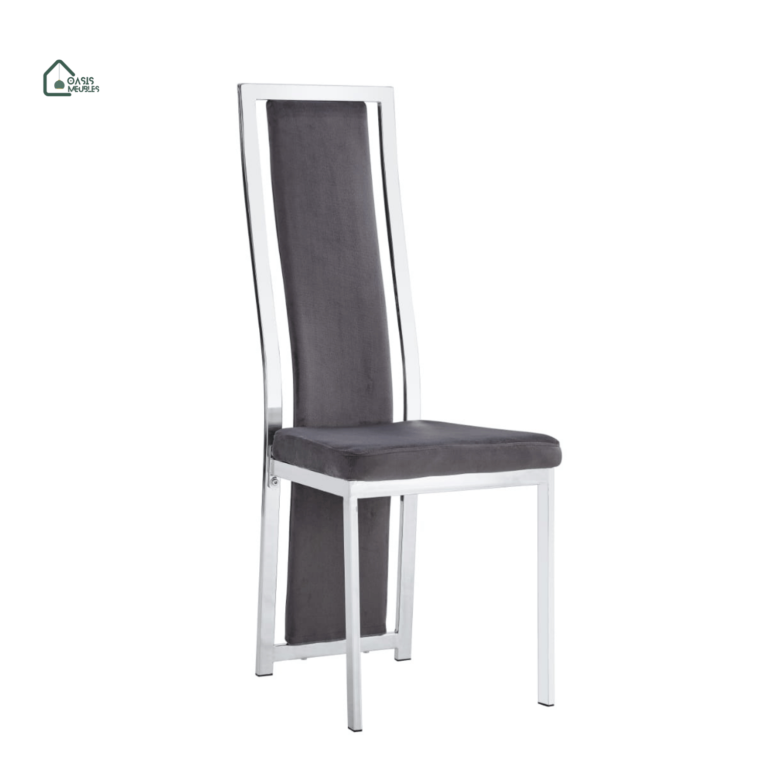 Chaise Dana Chrome Velours