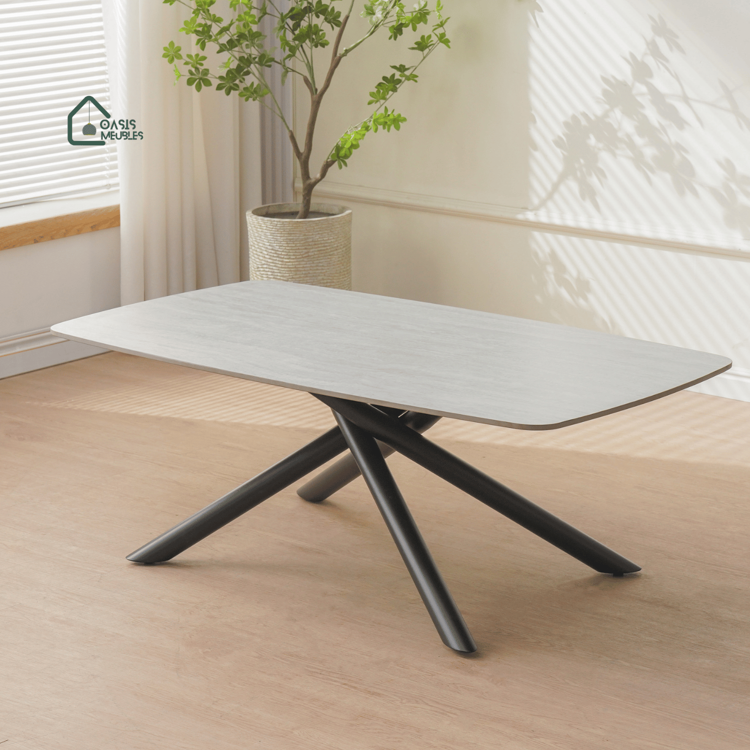 Table Basse Nysa Pied Metal Noir